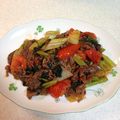 ぎんぶんのん's cooksnap of when they made 牛肉・セロリ・トマトオイスターソース炒め.