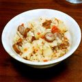 よしみるく's cooksnap of when they made 炊飯器でじゃが芋とウインナーのピラフ.