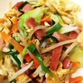 桃＆小夏ママ's cooksnap of when they made 大好きな沖縄ごはん＊フーチャンプルー＊.