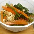 【けーこ】's cooksnap of when they made ほうれん草と人参と油揚げのごま煮.