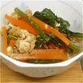 【けーこ】's cooksnap of when they made ほうれん草と人参と油揚げのごま煮.