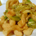 たまいぱ's cooksnap of when they made 超簡単！長ねぎと油揚げの塩炒め.