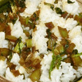 大森ヨーグルト's cooksnap of when they made 簡単！めんつゆ炒めの大根葉☆ご飯.