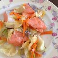 はぁ♡'s cooksnap of when they made 野菜たっぷり＊サーモンのレンジ蒸し.