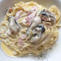 cocue3's cooksnap of when they made 牡蠣とベーコンnoクリームパスタ.