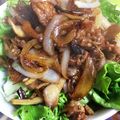 バナナ1986's cooksnap of when they made 玉ねぎ 舞茸 牛肉の バター醤油ソテー！.