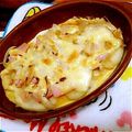 きゃんら's cooksnap of when they made ポテトとベーコンとチーズの三段重ね焼き.
