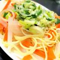 RiiiiiiK's cooksnap of when they made 冷蔵庫の残り物一掃！簡単ネギ塩パスタ♥︎.