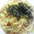 猫犬どん's cooksnap of when they made ねばねばファン必見！納豆とねぎのスパゲッティー。.