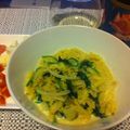 クマたぬき's cooksnap of when they made ほうれん草の即席簡単クリームパスタ.