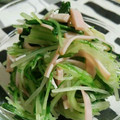 rinco821's cooksnap of when they made みず菜とハムのおひたし☆ごま油風味.