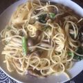 りるみな's cooksnap of when they made ほうれん草としめじのクリームスパゲティ.