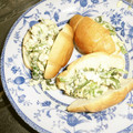 toshiebaba's cooksnap of when they made ほうれん草と卵のサンド.