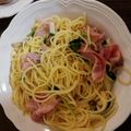ぎずもママ's cooksnap of when they made ほうれん草とベーコンの和風パスタ.