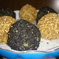 雪ん子ぶた's cooksnap of when they made レンジで作る簡単さつまいものごま団子.