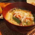 MIE88888's cooksnap of when they made ■糖質制限■かに缶ほうれん草簡単お吸い物.