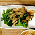 ペコ27's cooksnap of when they made ☆小松菜と豚挽き肉のオイマヨ炒め☆.