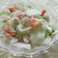 miyuki12's cooksnap of when they made 大根ときゅうりとカニカマのマヨネーズ和え.