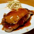にょっキ's cooksnap of when they made 楽ウマ★豚ロースのケチャップステーキ.