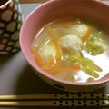 ♡takeHiRO♡'s cooksnap of when they made おから＆豆腐＆米粉＊白菜の団子スープ.