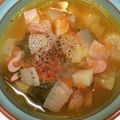 ゾロの父's cooksnap of when they made セロリとトマトの野菜スープ♪.