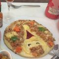 轻松熊's cooksnap of when they made クリスマスの一品に!サンタの浮き出るピザ.