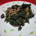 ちゃ～り～'s cooksnap of when they made ほうれん草と豚肉の豆板醤炒め.