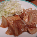 さやさや０２２４'s cooksnap of when they made 薄切りロースで豚の生姜焼き　新たま編.