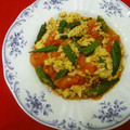 UMAe's cooksnap of when they made トマトと卵のｵｲｽﾀｰ炒め.