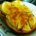 meff's cooksnap of when they made 皮付きゴロゴロ焼き山芋チーズトースト♡.