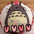 せばママ's cooksnap of when they made キャラケーキ☆トトロのでかチョコプレート.