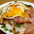 chou*'s cooksnap of when they made メニューのない店の看板メニューベーコン丼.