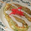 きらり流れ星's cooksnap of when they made ＊キャベツを食べるお好み焼き＊.