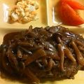 くじらのごはん処's cooksnap of when they made 煮込みハンバーグ・八丁味噌ソース.