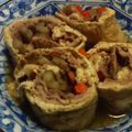 QPはにー's cooksnap of when they made ◆天然水できつねと豚のロール煮◆.