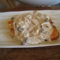ﾗﾂﾞ猫's cooksnap of when they made 鮭のきのこクリームソース.