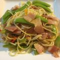Yooboo's cooksnap of when they made スナップエンドウとベーコンのパスタ.