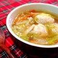 あけちゃんち。's cooksnap of when they made 《肉団子と白菜のスープ》.