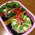 minch＊＊'s cooksnap of when they made キャラ弁☆クリスマスリース.