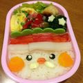 minch＊＊'s cooksnap of when they made キャラ弁♡サンタさん クリスマス.