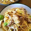 リープリヒ's cooksnap of when they made 豚肉切り落としで♡アボカドクリームパスタ.