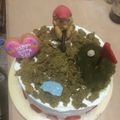 1972はるふゆ's cooksnap of when they made 10歳誕生日！ゴルフケーキ.