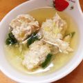 あすーすー's cooksnap of when they made チンゲン菜と鶏団子のスープ☆.