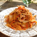 あんみつ☆'s cooksnap of when they made 大根の皮で★ピリ辛みそマヨ炒め.