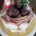 桜子でございます's cooksnap of when they made ＊ブッシュドノエル 風 モンブラン＊.