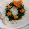 twママ's cooksnap of when they made 離乳食初期〜＊クリスマスリースのお粥.