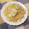 杏仁豆腐S's cooksnap of when they made 豆乳消費！たらこ豆乳クリームパスタ.