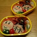 ちぃーchan☆'s cooksnap of when they made クリスマスにアンパンマンのキャラ弁.