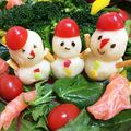 クックVVB41F☆'s cooksnap of when they made 簡単クリスマスメニュ～雪だるまサラダ♪.