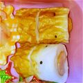 ma___111's cooksnap of when they made キャラ弁☆おかず☆ちくわソーセー人.